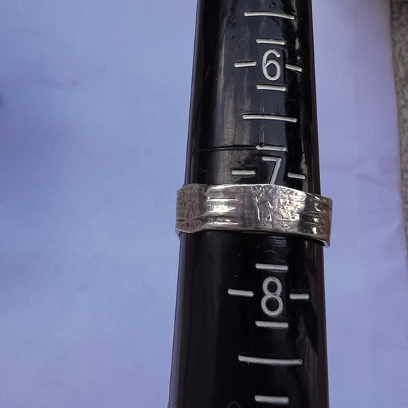 Vintage handmade 925 sterling silver ring with amber stone. Size 7.25 7 g - Picture 3 of 7